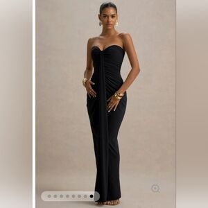 Sophisticated Strapless Black Gown